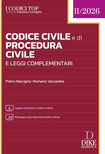 Codice Civile e di Procedura Civile e leggi complementari Top 2026. Con Aggiornamento codici online. Con Rassegna giurisprudenziale online