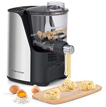 riviera&bar - Machine à Pâtes Automatique en Métal PMP500-4 Programmes, Ventilation pour Séchage Rapide, Vis Inox - Tous Types de Pâtes Maison - 39x35,5x23 cm