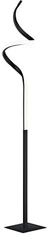 Reality Leuchten, lampada da terra LED Course, R42051132, in metallo, con LED da 11 Watt, dimmer switch, nero opaco