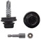Marcopol (Pack of 150 pcs) Metal Roofing Screws, 4.8 x 19 mm Self-Drilling Screws With EPDM Washers, Painted Hex Washer Head, Sheet Metal Screw (150, RAL 9005), Black (RAL 9005)