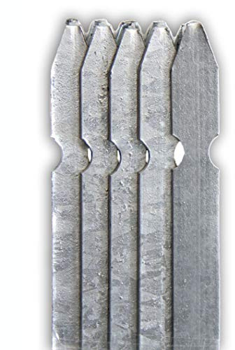 NEXTRADEITALIA CF da 10PZ Palo a T altezza 150 CM per recinzione ZINCATO, paletto per recinzione in ferro sezione T mm 30x30x3