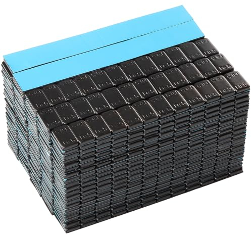 GAsuppply Auswuchtgewichte Klebegewichte 5gx12 100 St. Reifenmontagepaste Schwarze Pulver beschichtet Klebegewichte für Alufelgen