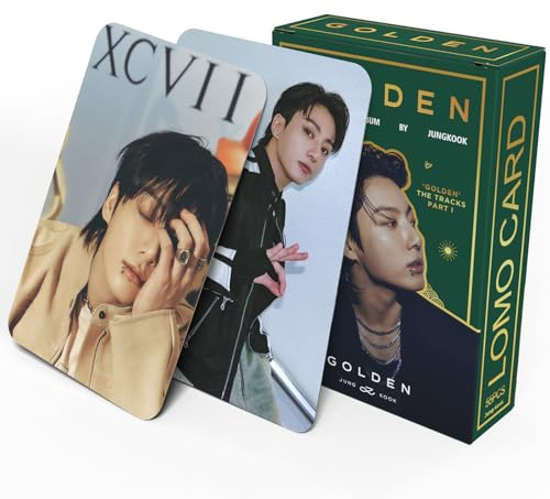 KPOPBP Golden Album Photocards First Solo Album Photo Cards Kpop Lomo Card Set Gift Merch for Boys and Girls