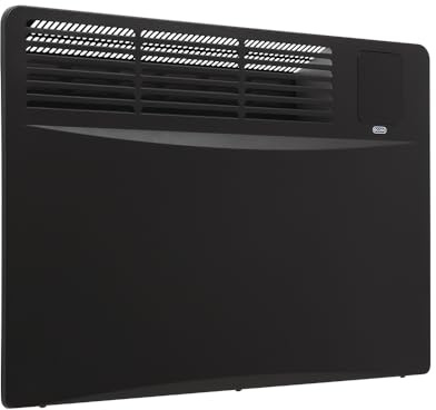 ECOSO Elio 1500W Black UK Plug WiFi Convector Panel Smart Electric Heater - 420mm x 615mm