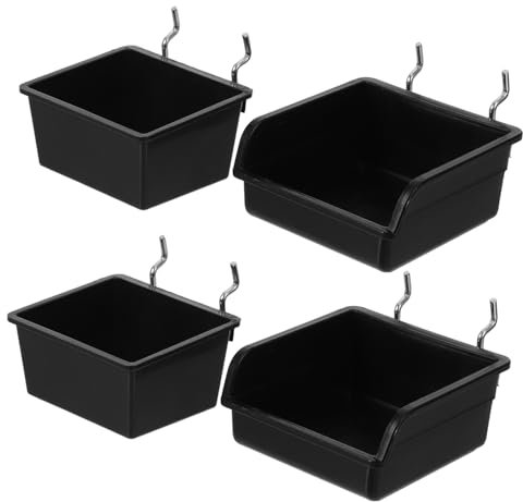 JECOMPRIS 4pièces Bacs De Rangement Pour Tableau Perforé Avec Organisateur Mural Pour Garage Accessoires De Rangement Outils Boîtes De Stockage Pour Vis Et Clés
