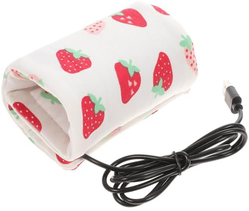 Abaodam Couvercle de biberon à usage général voyage bouteille d'eau nettoyeur transporteur USB Chauffage chauffe-lait portable pour bébé chauffe biberon portable pour lait maternel chiffon