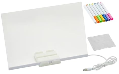 Pizarra Luminosa LED para Niños, Pizarra de Pintura para Niños Pequeños, Herramienta Portátil De Pintura Borrable Para Aula, Hogar, Escuela Infantil Y Suministros De Escritura Para Pequeños