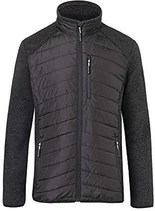 KÜBLER Workwear | Chaqueta híbrida de trabajo | negro/gris oscuro | talla M