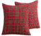 XNSHUN 2 Stück Weihnachtskissen Kissenbezüge 45x45 cm, Karierter Kissenhülle Cushion Kissenhülle Deko, Weihnachten Dekokissen Für Innen, Büro, Couch, Schlafzimmer, Auto