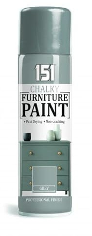 Classic Signature - 4 x Chalk Finish Winter Grey Paint 400ml- 151 - Aerosol Furniture Spray Paint Smooth Touch Matt Finish Home and Office