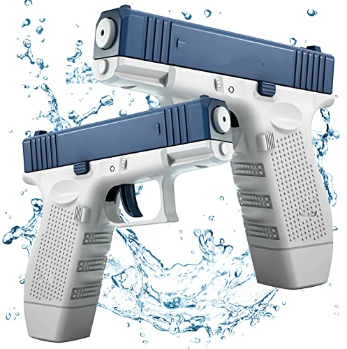 DAZZTIME 2 Stück Wasserpistole Spielzeug für Kinder,Mini ,Wasser Spritzpistole Kunststoff,Premium Set,kleine ,Outdoor Aktivität Wasserkampf(Blau Small)