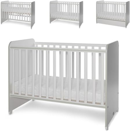 Lorelli Babybett Sweet Dream 124 x 68 x 95 cm Unterbettrahmen mit zwei Ebenen grün