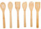 6PCS Wooden Kitchen Utensils for Non-Stick Cookware Tool Set Complete Set of Accessories Bamboo 30CM Spoon Spatula Turner Non-Toxic Deformable Durable Ergonomic Design