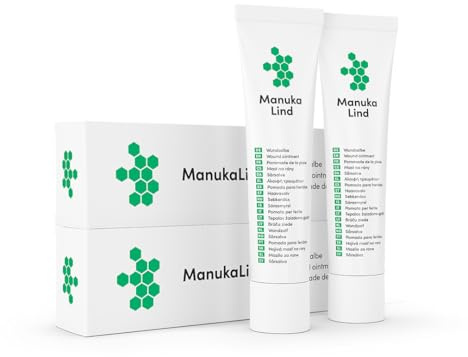 ManukaLind Wundheilsalbe (2x15g) - Natürlich wirksam mit Manuka-Honig MGO 514+ - Wund und Heilsalbe für alle Wundheilungsphasen - Zuhause und Unterwegs