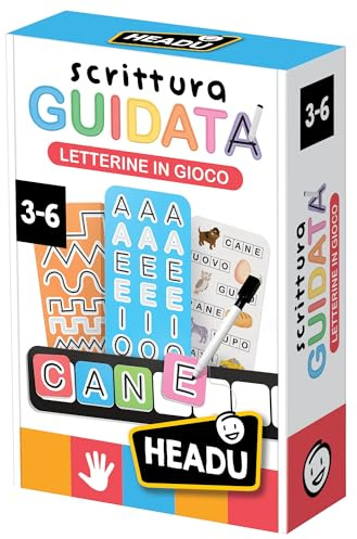 HEADU - Escritura guiada de letras en el juego - receta, alfabeto y palabras |Juego educativo para aprender a leer y escribir, juego educativo para niños 3-6 años, regalo de Navidad Pascua, hecho en