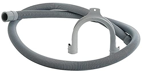 SOMATHERM FOR YOU, Flexible de vidange 2m avec embout souple et crosse de maintien, idéal pour évacuation de machine à laver Compatible avec tous types de machines