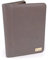 Catwalk Collection Handbags - Damen A4 Leder Notizbuchtasche - Konferenzmappe mit Reißverschluss - Für Tablet und Notizbuch - CHLOE - Grau