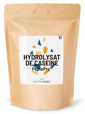 Nutripure | PeptoPro® Hydrolysat de Caséine | 80% protéines 34% EAA & 16% BCAA | Boisson Anabolique pour Entraînement | Prise de Masse | Energie & Anti Catabolisme Musculaire Effort Long & Musculation