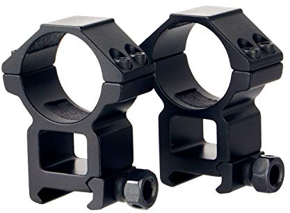 ToopMount Anneaux de Lunette Anneaux de Montage de Lunette à Profil Haut Transparent de 30 mm pour Rails Picatinny/Weaver de 20 mm