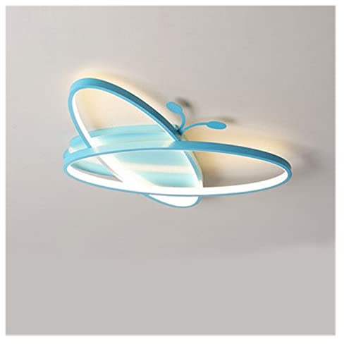 Takljus Rosa fjäril Barnrumslampa Sovrumstaklampa Kreativ tecknad pojkeflicka Söt rumslampa Takljusarmatur (Size : Blauw)