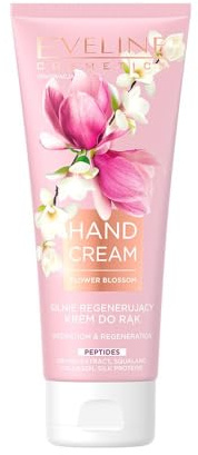 Eveline Cosmetics Flower Blossom Flower Blossom Intensive Regenerating Hand Cream with Orchid Extract & Silk Proteins, 75 ML