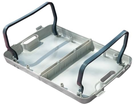 CAXUSD Tragbarer Campingtisch Klappbar Kunststoff Grau Kleiner Outdoor Klapptisch Mit Stabilem Gestell Für Grillen Picknick Wandern Und Camping