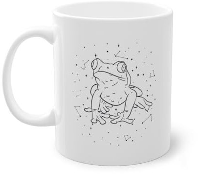 Sternbild Frog Constellation Kaulquappe Froschzüchter Kaffeetasse | Laubfrosch Kröte Frosch Tasse Weiß (02893B)