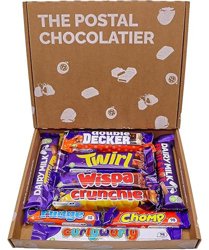 Dairy Milk Chocolate Gift Box Hamper, Full Sized Bars, Letterbox Friendly, Perfect for Presents, Surprises Birthdays and Treats, Twirl, Double Decker, Crunchie