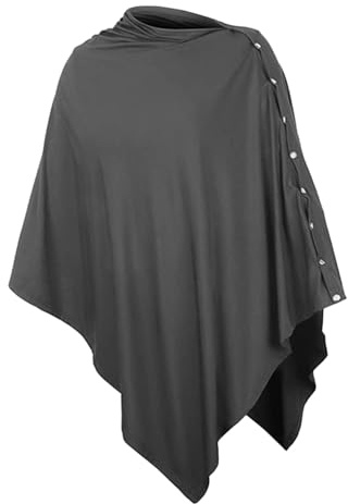 SUPVOX Cubierta de Lactancia Multifuncional y Funda para Cochecito de Ñiño para Mamás, Resistente al Viento, Muselina de Algodón, Uso al Aire Libre, Color Gris Oscuro, Plegable y Ligera