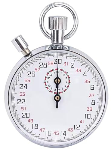 Cronometro meccanico Cronometro analogico in acciaio inossidabile anni '30 con timer portatile in pausa per corsa, allenamento ed esperimenti