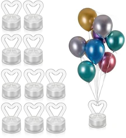 10 pezzi fermacarte per palloncini a elio, per palloncini, in plastica, coni, per matrimoni, compleanni, feste