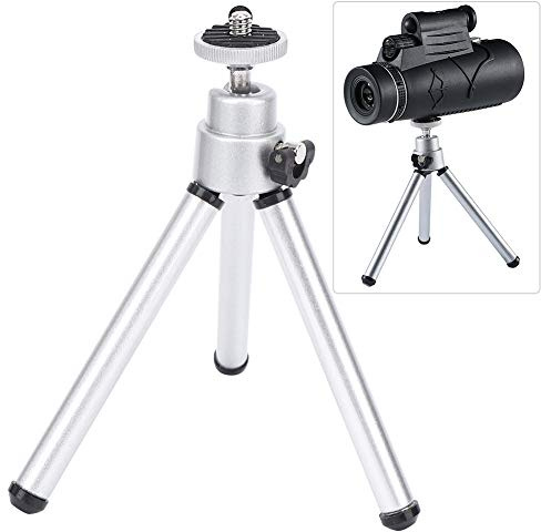 Yechiry 3ST Ministativ i Aluminiumlegering, Lätt Anti-skakteleskopstativ för Fotografering, Silver, Maximal Belastning 0,3 Kg