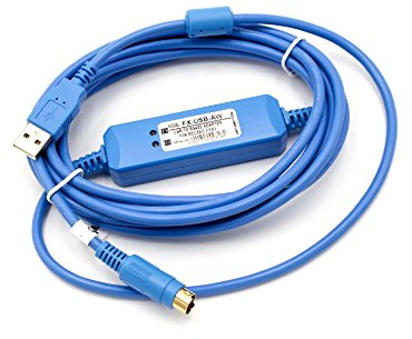 vhbw USB Programmierkabel kompatibel mit Mitsubishi MELSEC FX3U, FX-Serie Funkgerät, blau