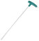 sourcing map 3mm extra long bras poignée T Finition chrome Clé hexagonale