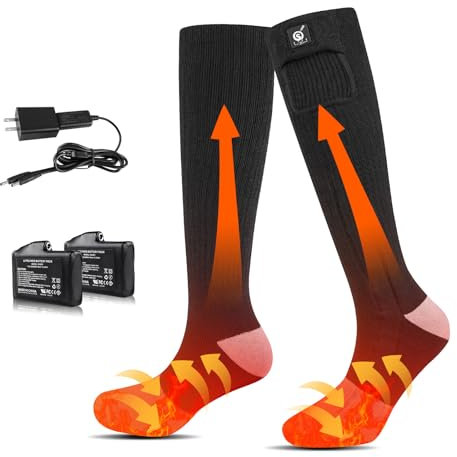 Heated Socks for Men Women, Battery Powered Thermal Electric Socks for Cold Feet,Camping Hunting Winter Foot Warmers