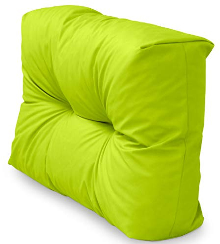 Spatium Cojines para pales europalé palets Funda desenfundable, Impermeable Manzana Verde Respaldo Corto 60x40x15