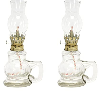 YARNOW Kerosene Lamp 2Pcs Vintage Petroleumlampe Rustikale ?llampe Klassische Petroleumlampe für Innen- ?enbereich