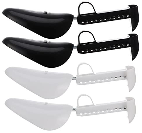 2 Paar Schuhdehner Damen Verstellbar, Schuhspanner Kunststoff Expander, Schuhstrecker Für Breite Füße, Stiefelhalter Schwarz Und Transparent, Schuhweiter Für Zu Enge Schuhe
