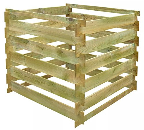 XIAOGUANG Compostiera,Compostiera da Giardino,Compostiera da Balcone,Compostiera da Cucina,Compostiera da Giardino a Doghe Quadrata 0,54 m3 in Legno