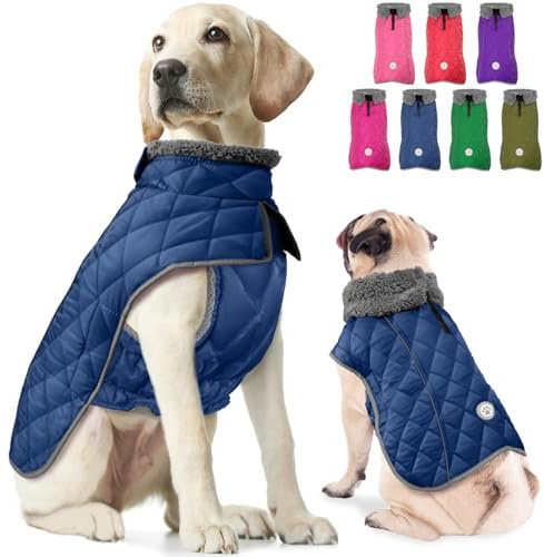 Fragralley Dog Winter Coat Windproof Fleece Jacket for Small Medium Dogs