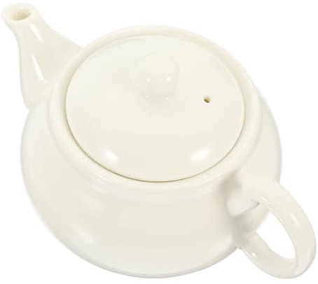 MAGICLULU ThéIèRe En Porcelaine Blanche, Service À Thé Kung Fu, CéRamique, Maison, 13X8.5X7Cm, ThéIèRe Avec Infuseur