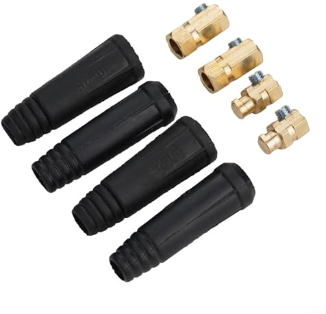 UrbanHui Connettore rapido a saldare per cavo da 10-25 mm² DKJ10-25, presa 200A con raccordi isolati in plastica, gomma e ottone