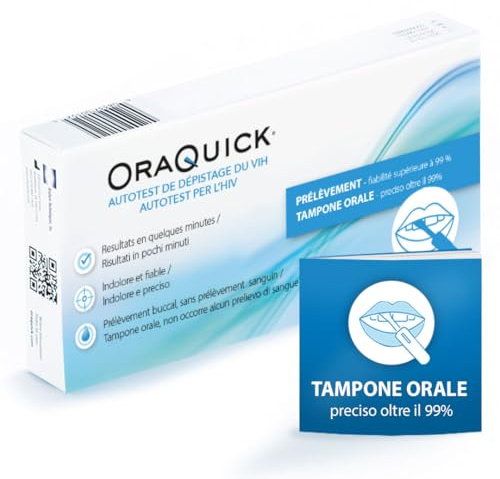OraQuick HIV Autotest - Test indolore e sicuro con la saliva (1 unità (CE certificata))