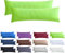 NatureMark 2er Set Jersey Kissenbezüge – Elastisch, weich, atmungsaktiv und hautfreundlich – Waschbare Kissenhülle - 40x145 cm (ideal für Seitenschläferkissen) – Apfel Grün