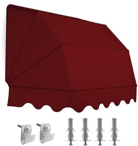 TENDAGGIMANIA Tenda da Sole per Esterno Cappottina da Esterno 4 Raggi - Misure: L.150 X S.80 CM - Tende da Sole TEMPOTEST SU MISURA con kit di montaggio - Anche tende da sole motorizzate