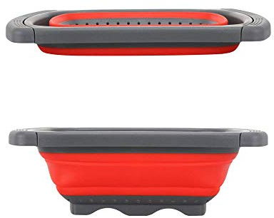 DMZK Passoire Pliable en Silicone, passoire Pliable Tamis Extensibles pour Lavage Rapide