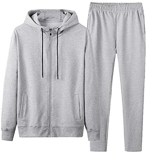 amropi Chandal de Jogging para Hombre Deportivo Chándal con Capucha y Cremallera Conjunto de Ropa