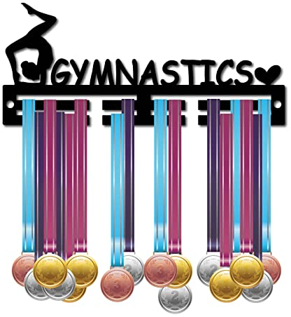 CREATCIN Acryl-Medaillenhalter Gymnastik-Medaillenaufhänger Ausstellungsständer Wandhalterung Aufhänger Zum Aufhängen Für Heim 2 Linien Sportler Medaillengewinner Laufen Fußball Über 20 Medaillen