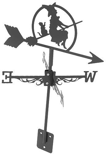 Happyyami 1set Segnavento per Esterni Decorazione da Tetto con Elementi di Strega e Indicatore di Direzione del Ornamento per Giardino Resistente alle Intemperie e Facile da Installare