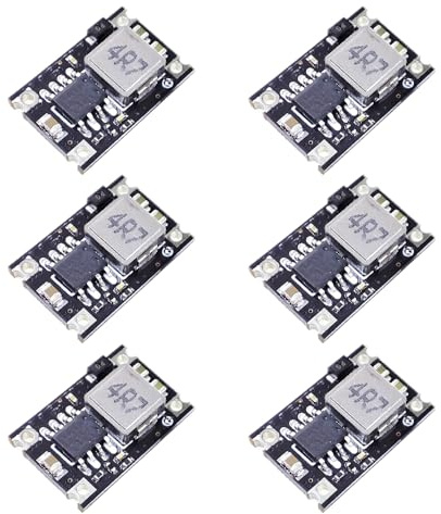 5V Regulator 6pcs Mini Reducer DC 5-30V 12V 24V Buck to 5V Buck Converter Board 1.8A Output Mini360 Small Size Aircraft Model MP1584EN Power Module(5 Volts)